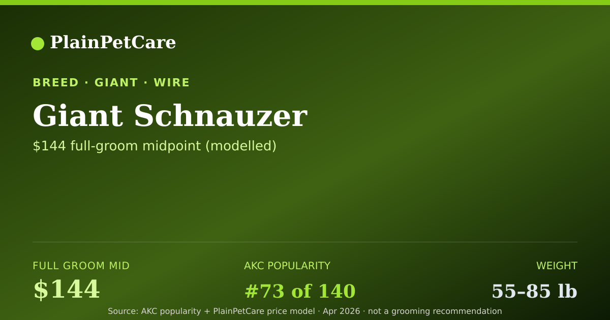 Shareable card for Giant Schnauzer Grooming Prices, How Much Does It Cost?